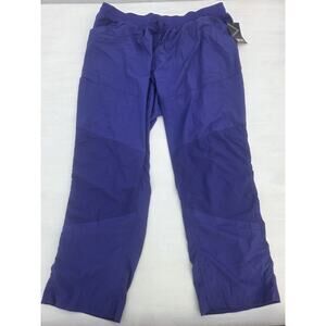 Spread Good Cheer Womens 3X Scrub Pants Purple Pockets Medical Nurse Stretch
